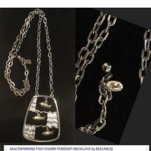{Beeline}  Vintage 🐟🐟🐟70’s Oblong Necklace